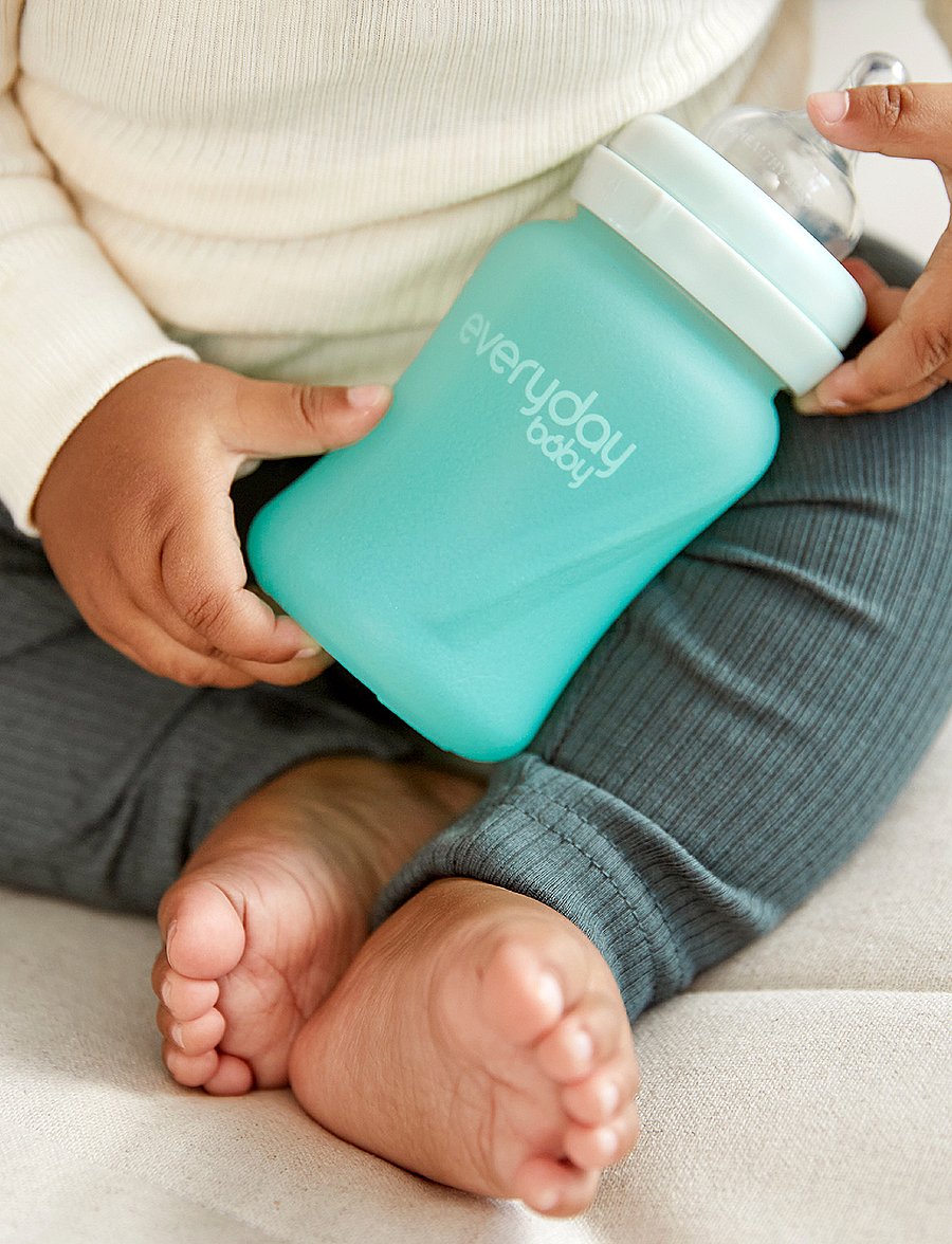 Everyday Baby - Glass Baby Bottle Healthy + Mint Green 150ml - beebipudelid - mint green - 4