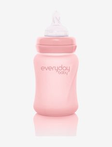 Glass Baby Bottle Healthy + Rose Pink 150ml, Everyday Baby