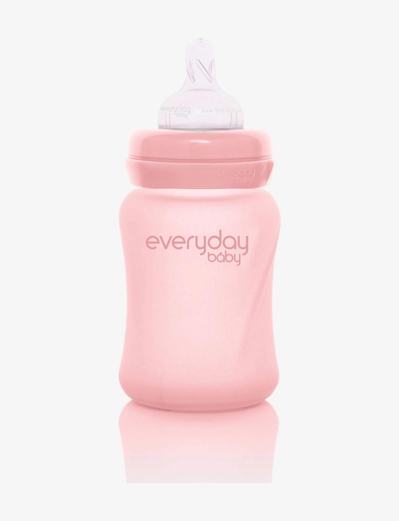EVERYDAY BABY Glass Baby Bottle Healthy + Rose Pink 150Ml Pink - 150 Ml - Kinder