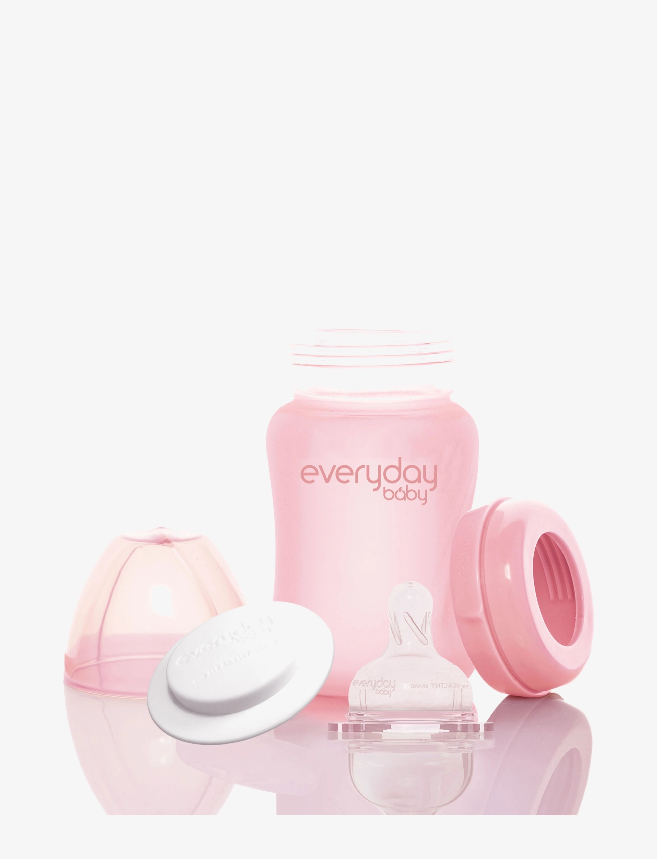 Everyday Baby - Glass Baby Bottle Healthy + Rose Pink 150ml - biberons - rose pink - 2
