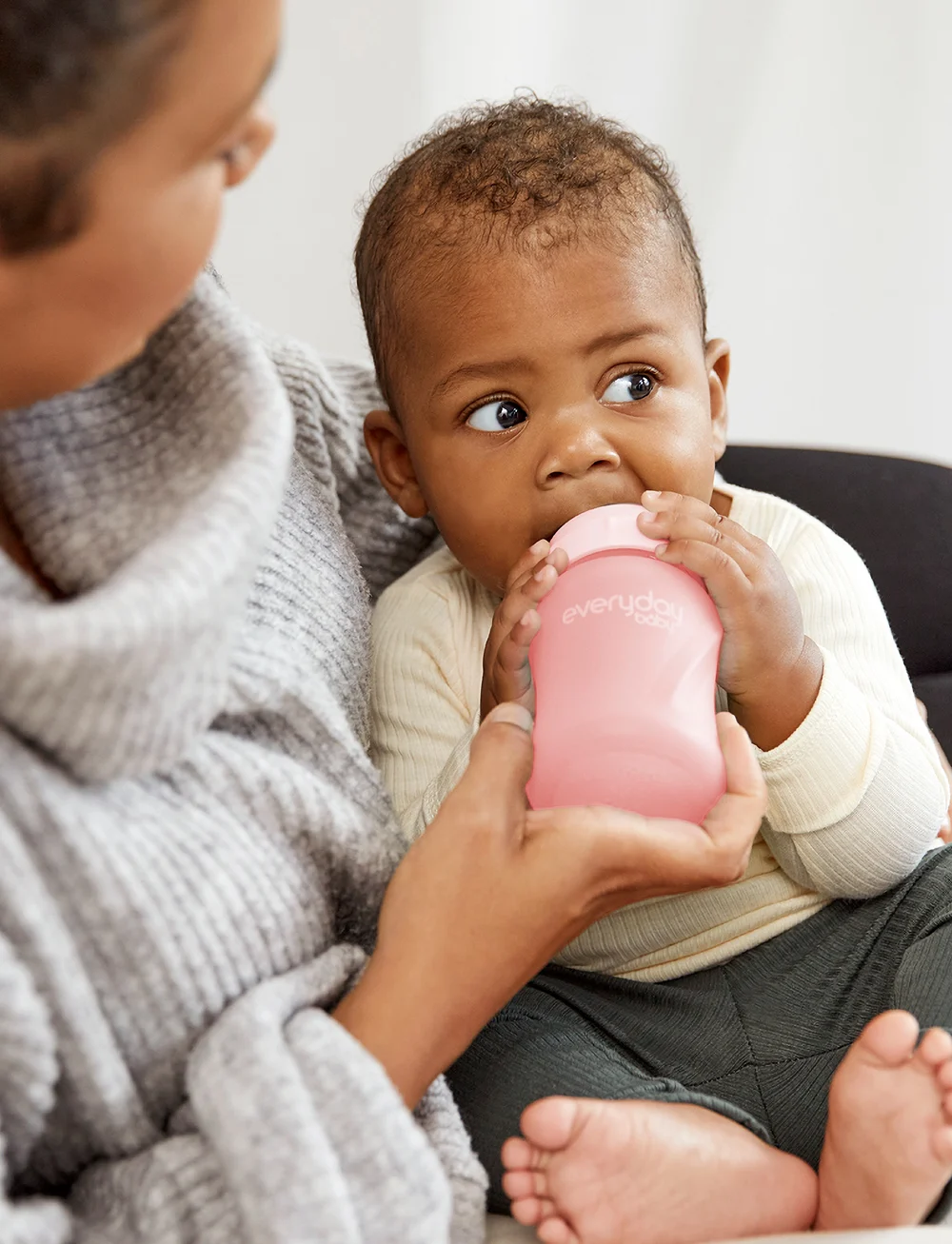 Everyday Baby - Glass Baby Bottle Healthy + Rose Pink 150ml - babyflaschen - rose pink - 0
