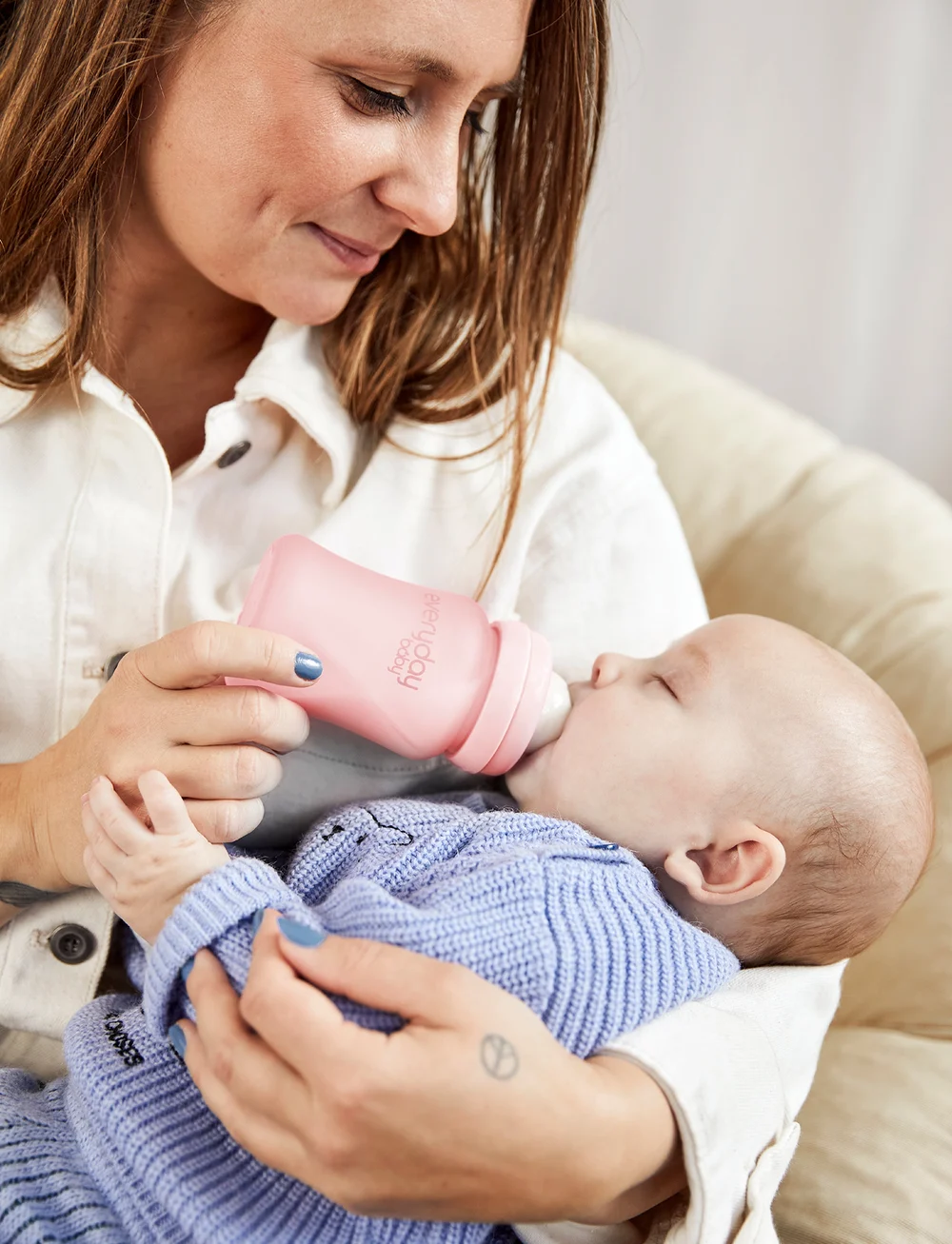 Everyday Baby - Glass Baby Bottle Healthy + Rose Pink 150ml - babyflaschen - rose pink - 3