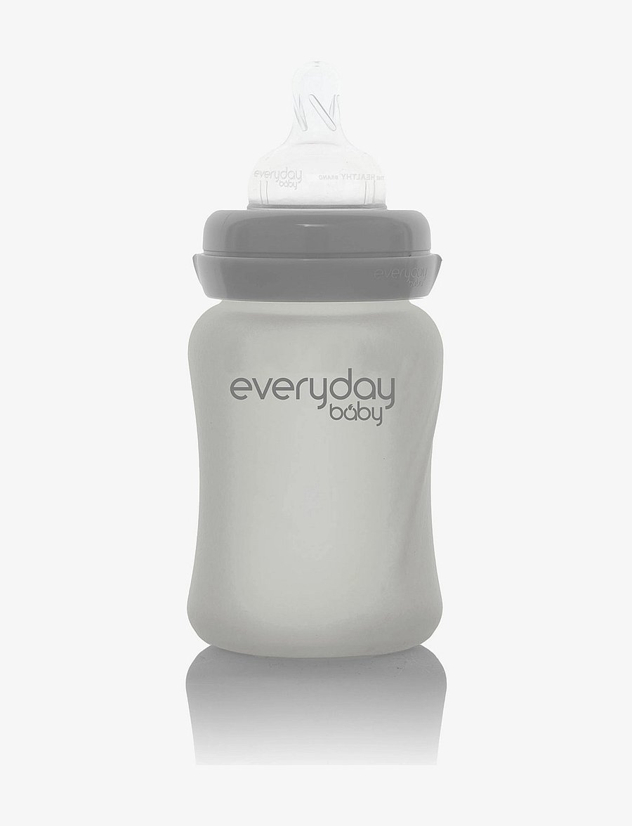 Everyday Baby - Glass Baby Bottle Healthy + Quiet Grey 150ml - babyflaschen - quiet grey - 1