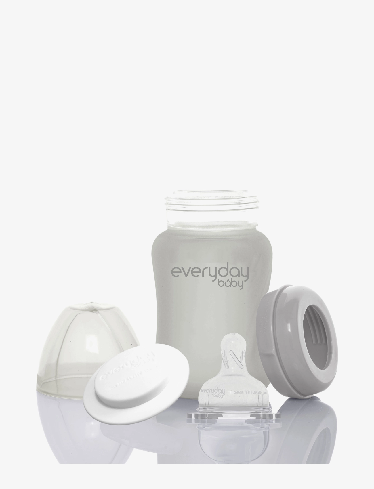 Everyday Baby - Glass Baby Bottle Healthy + Quiet Grey 150ml - biberons - quiet grey - 2
