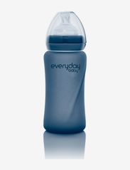 Everyday Baby - Glass Baby Bottle Heat Sensing Healthy + Blueberry 240ml - pudeles zīdaiņiem - blueberry - 0