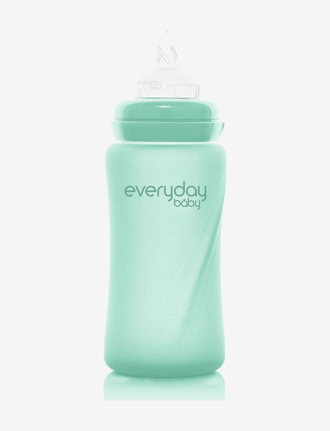 Everyday Baby - Glass Baby Bottle Healthy + Mint Green 240ml - sutteflasker - mint green - 1