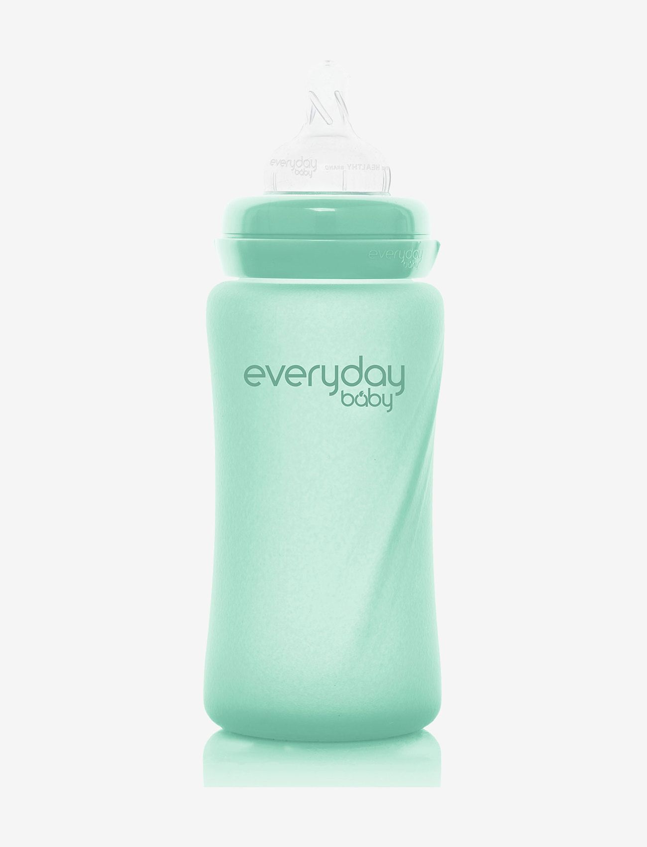 Everyday Baby - Glass Baby Bottle Healthy + Mint Green 240ml - pudeles zīdaiņiem - mint green - 0
