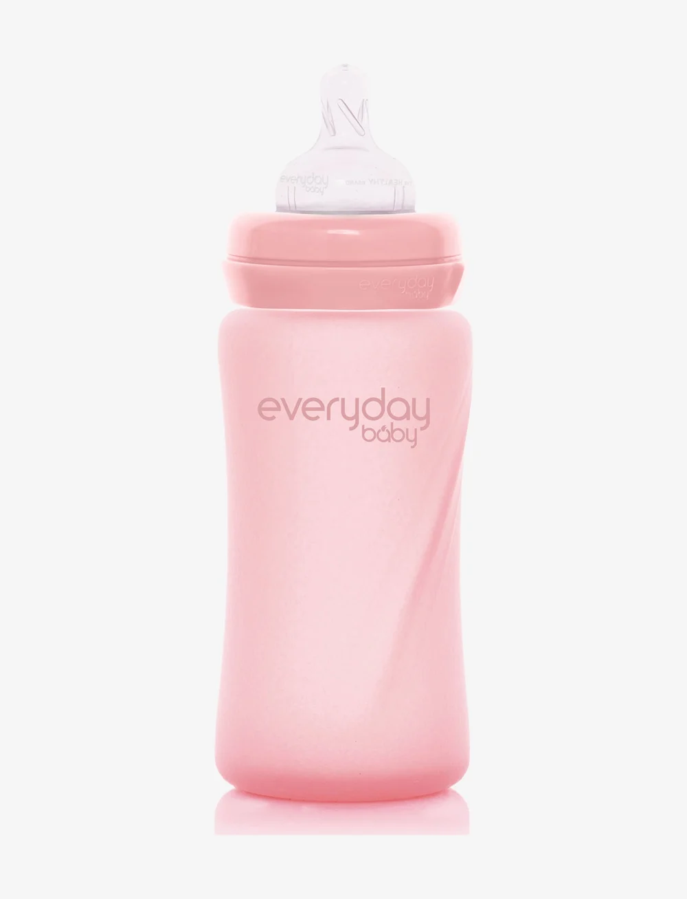 Everyday Baby - Glass Baby Bottle Healthy + Rose Pink 240ml - babyflaschen - rose pink - 1