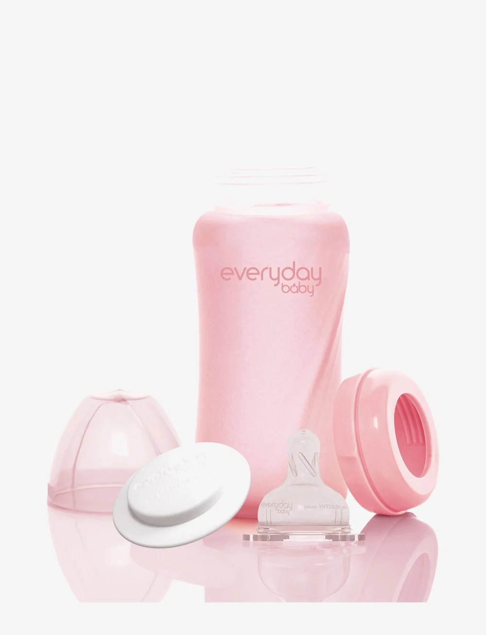 Everyday Baby - Glass Baby Bottle Healthy + Rose Pink 240ml - babyflaschen - rose pink - 2