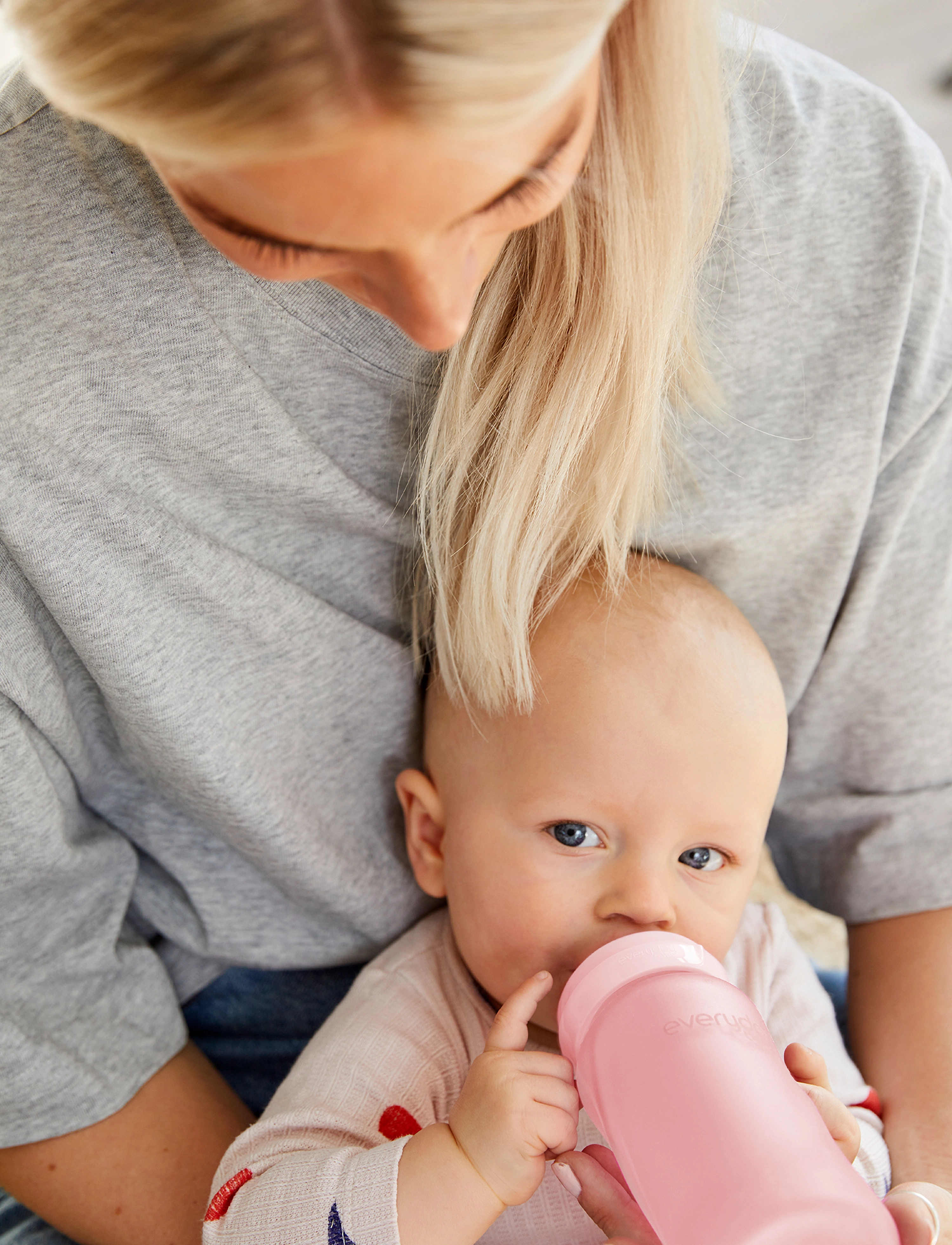 Everyday Baby - Glass Baby Bottle Healthy + Rose Pink 240ml - biberons - rose pink - 4