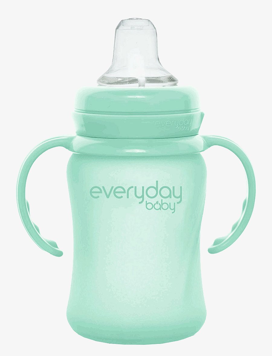 Everyday Baby - Glass Sippy Cup Healthy + Mint Green - beebipudelid - mint green - 1