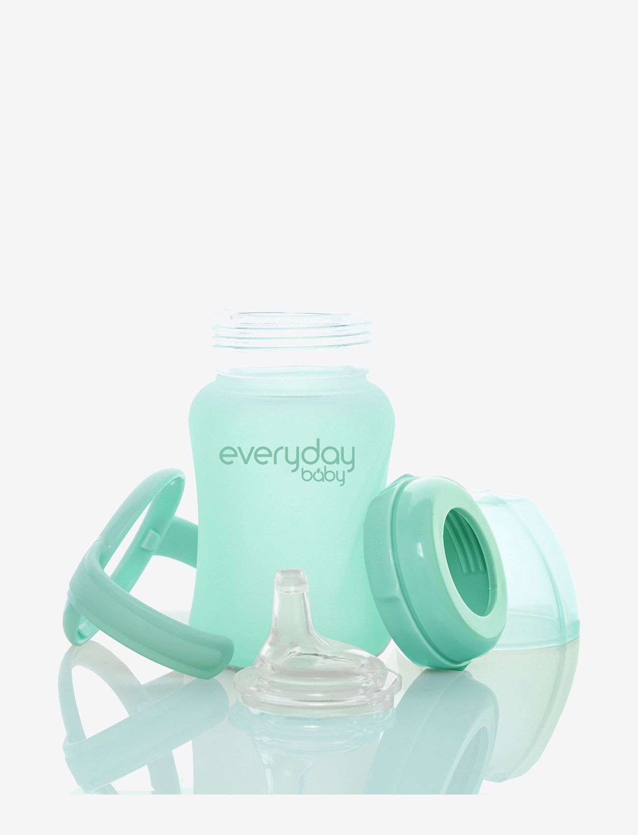 Everyday Baby - Glass Sippy Cup Healthy + Mint Green - babyflaschen - mint green - 1