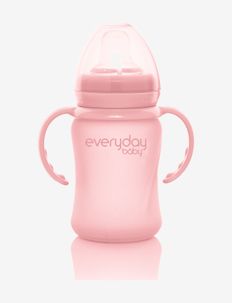 Glass Sippy Cup Healthy + Rose Pink, Everyday Baby