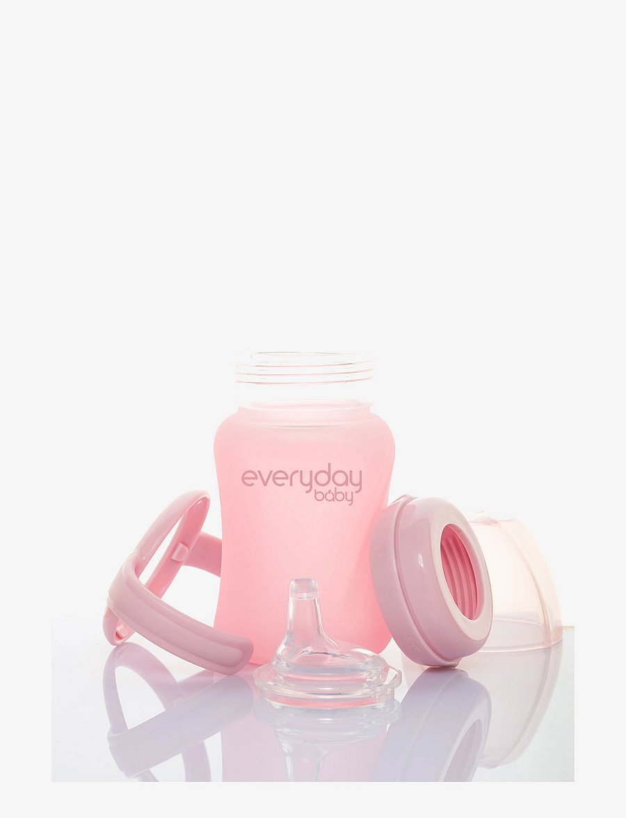 Everyday Baby - Glass Sippy Cup Healthy + Rose Pink - beebipudelid - rose pink - 2