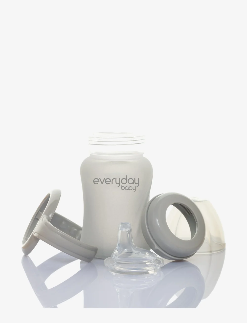 Everyday Baby - Glass Sippy Cup Healthy + Quiet Grey - babyflaschen - quiet grey - 2