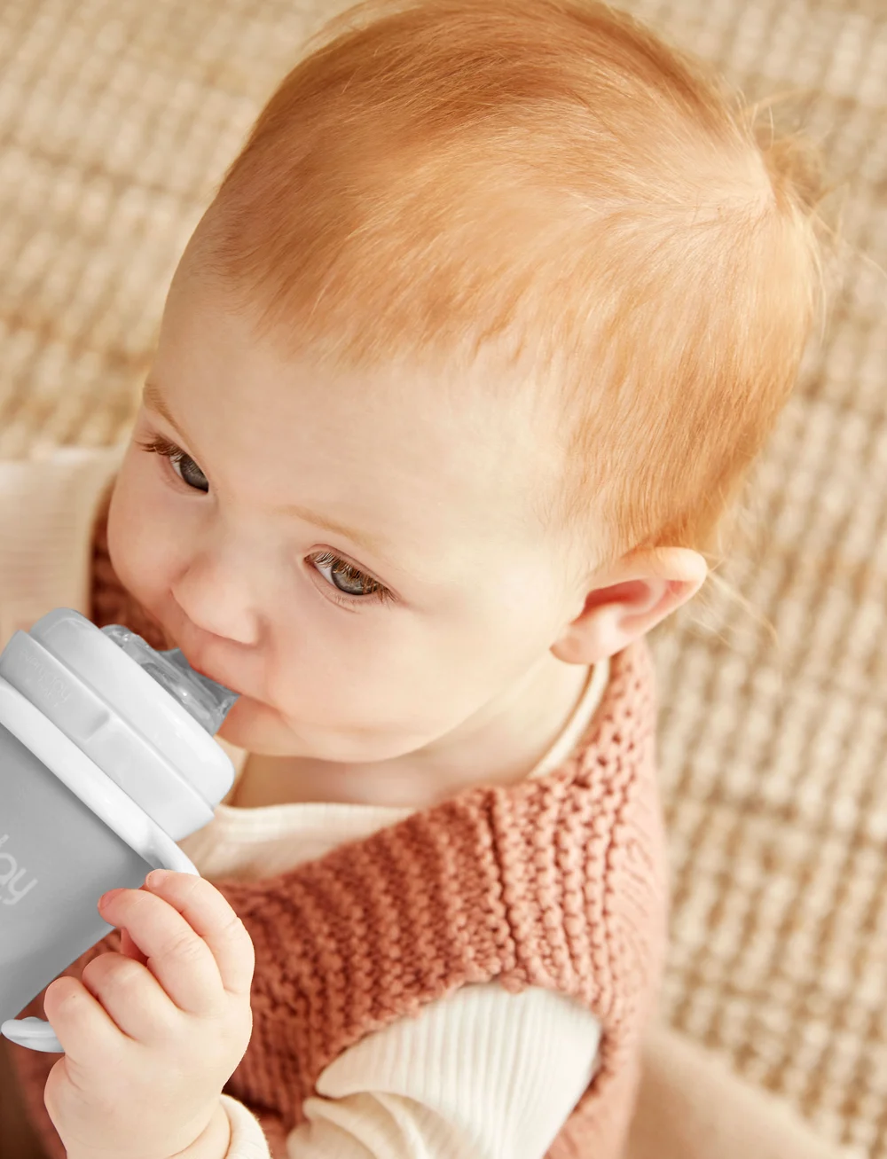 Everyday Baby - Glass Sippy Cup Healthy + Quiet Grey - babyflaschen - quiet grey - 4