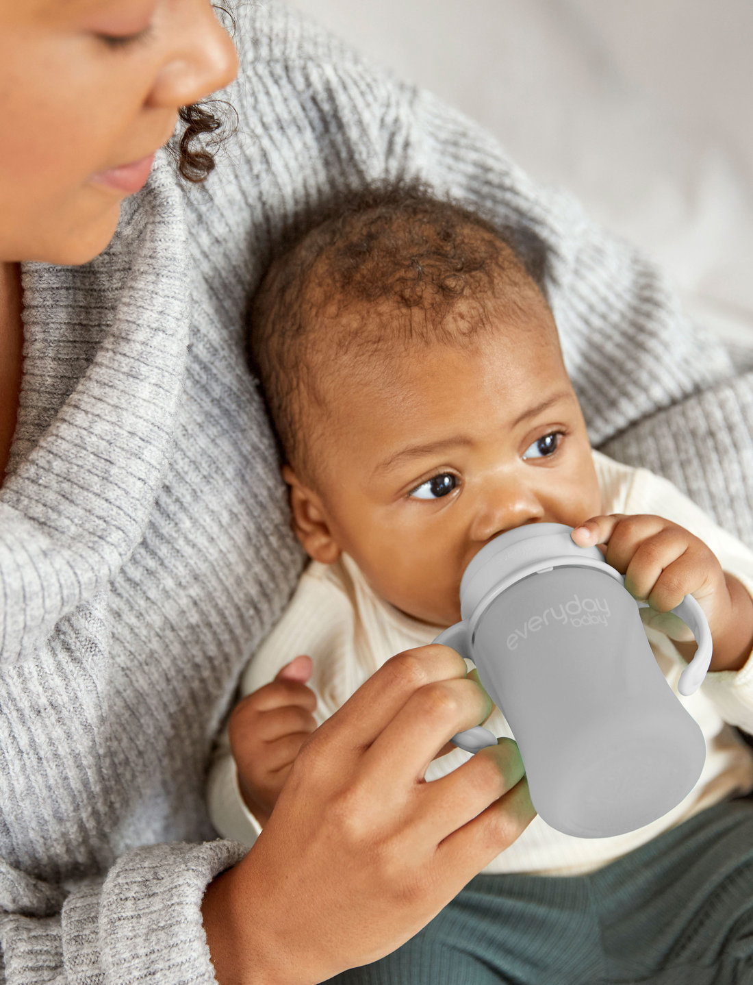 Everyday Baby Glass Sippy Cup Healthy Quiet Grey Boozt