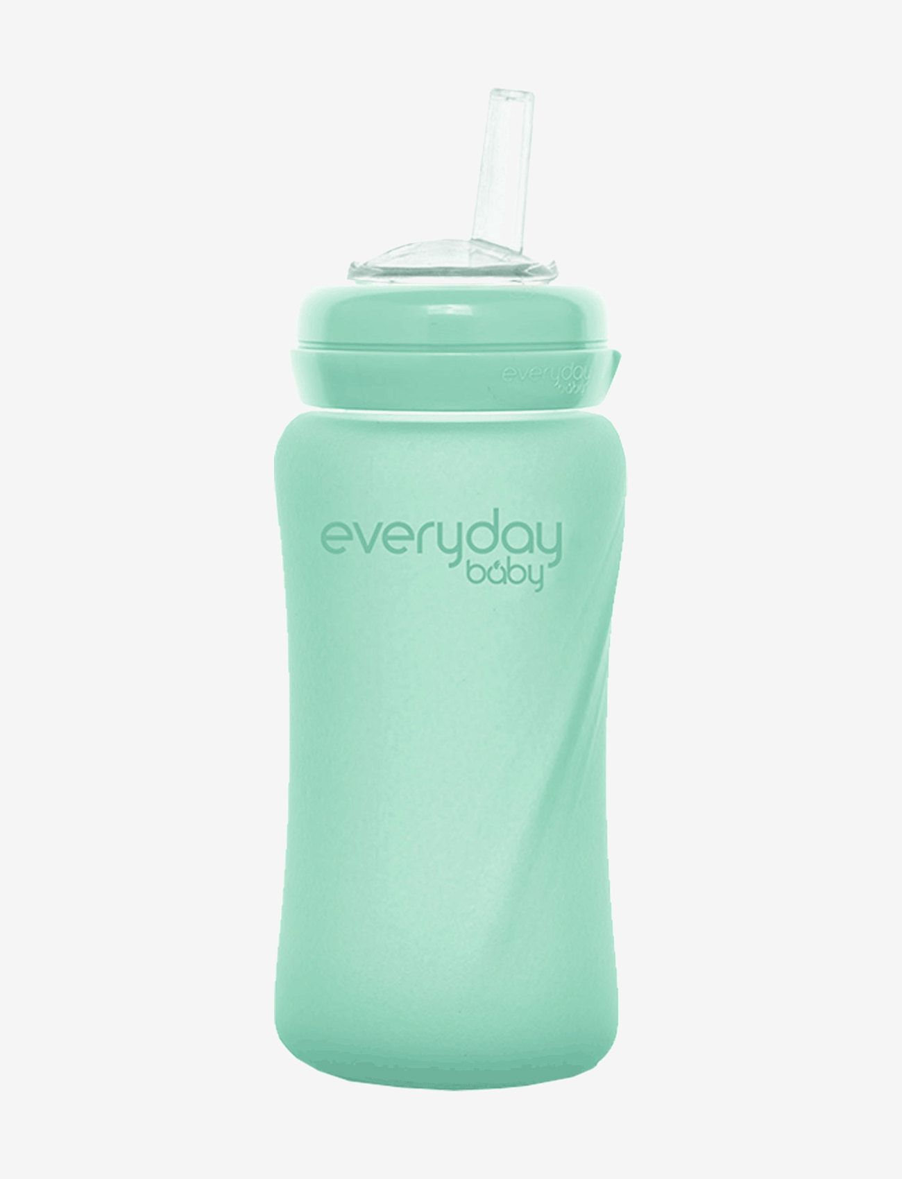Everyday Baby - Glass Straw Bottle Healthy + Mint Green - mint green - 1