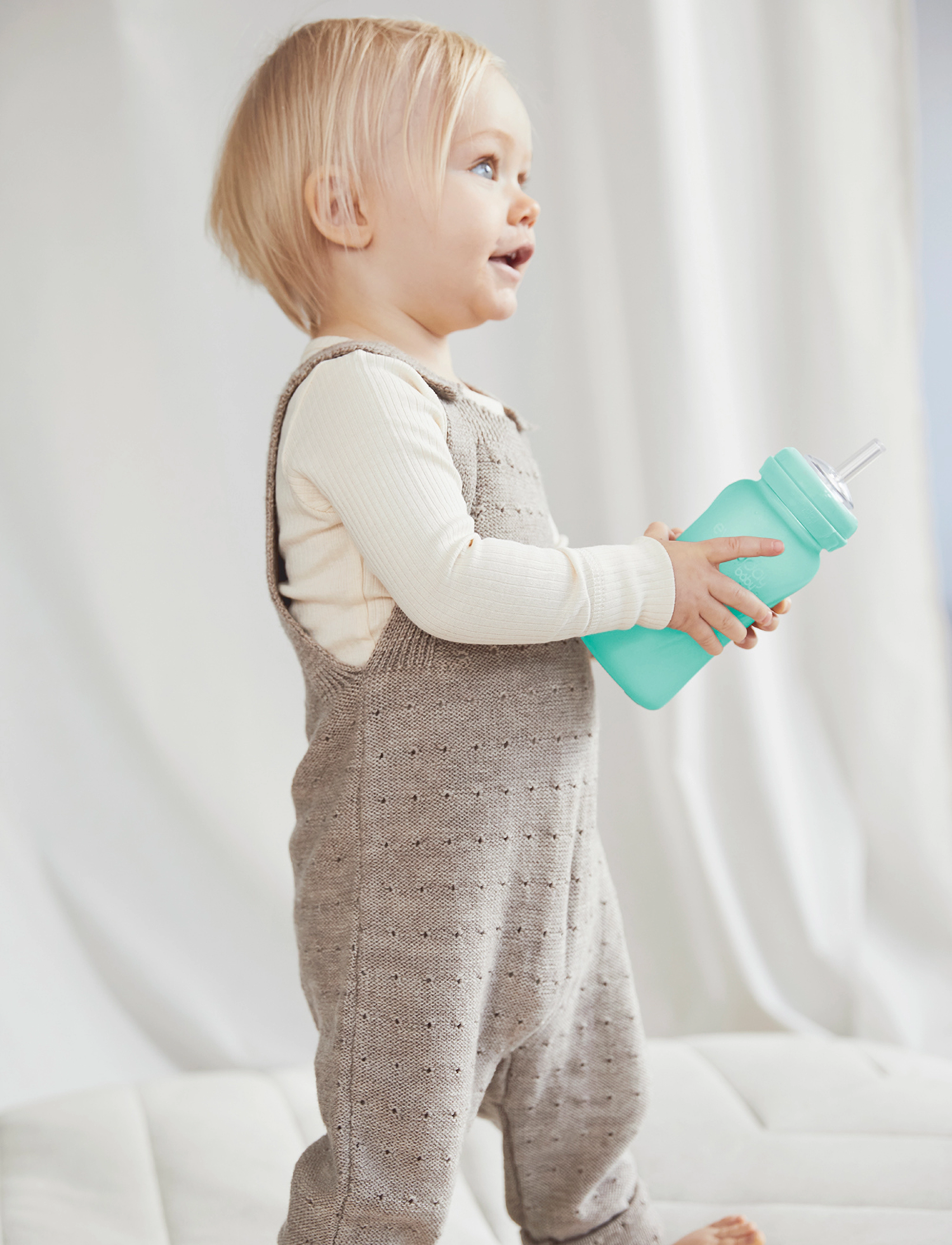 Everyday Baby - Glass Straw Bottle Healthy + Mint Green - mint green - 4