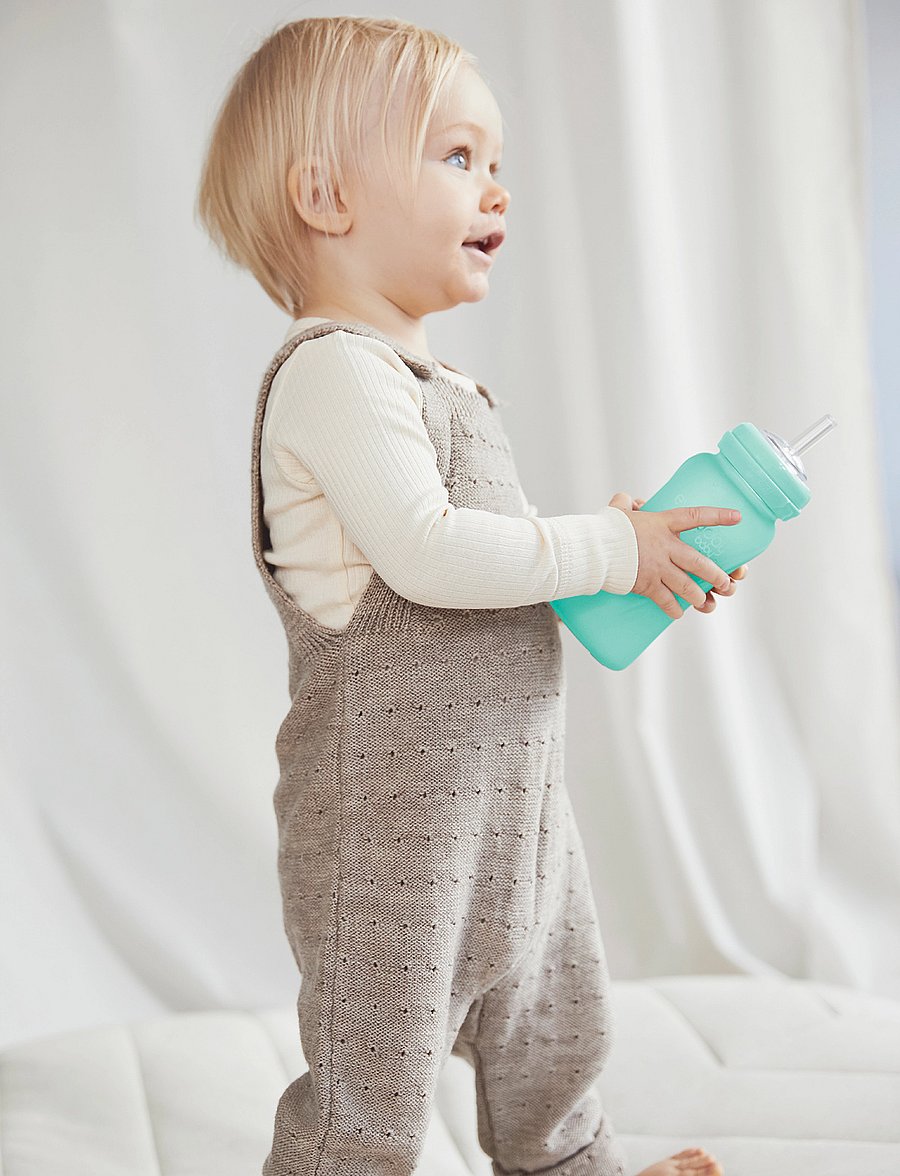 Everyday Baby - Glass Straw Bottle Healthy + Mint Green - schnabeltassen - mint green - 4