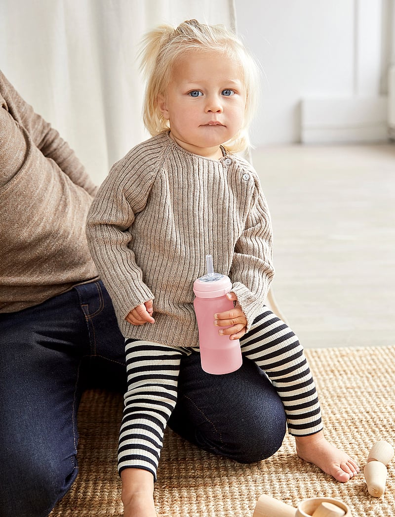 Everyday Baby - Glass Straw Bottle Healthy + Rose Pink - schnabeltassen - rose pink - 0