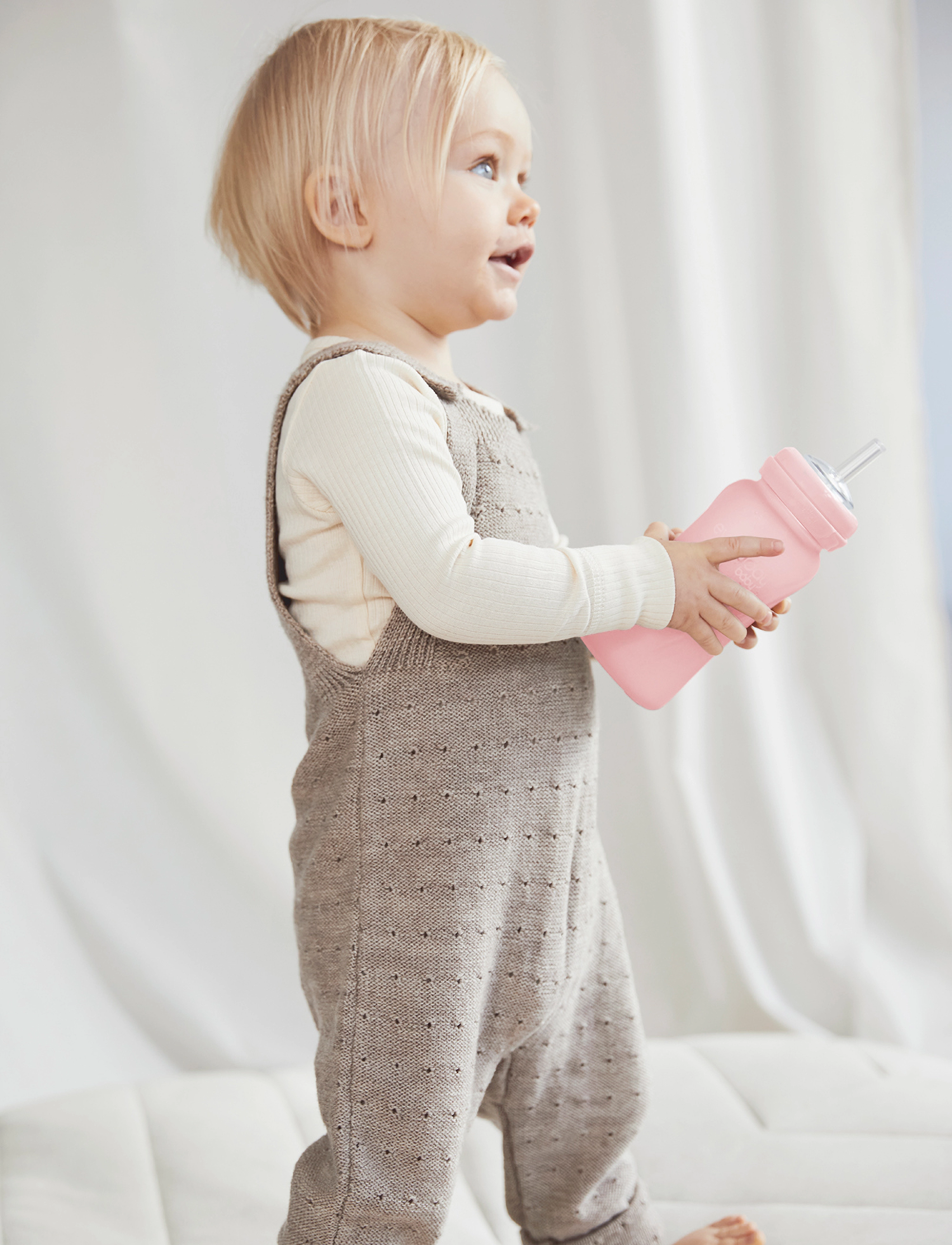 Everyday Baby - Glass Straw Bottle Healthy + Rose Pink - rose pink - 5