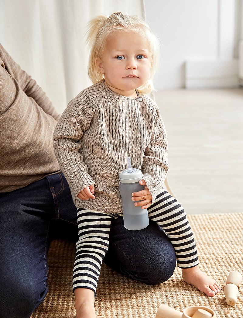 Everyday Baby - Glass Straw Bottle Healthy + Quiet Grey - quiet grey - 0