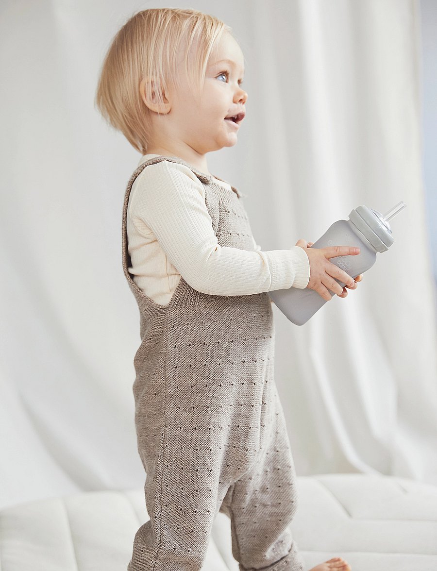 Everyday Baby - Glass Straw Bottle Healthy + Quiet Grey - quiet grey - 5