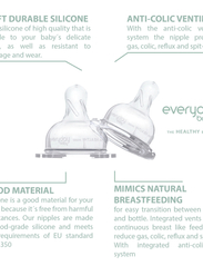 Everyday Baby - Anti Colic Nipple Variable Healthy + - babyflessen - transparant - 2