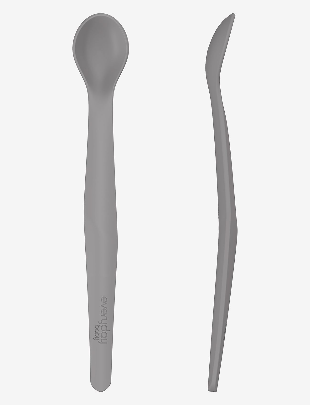 Everyday Baby - Silicone Baby Spoon Quiet Grey - serveringssæt - quiet grey - 1