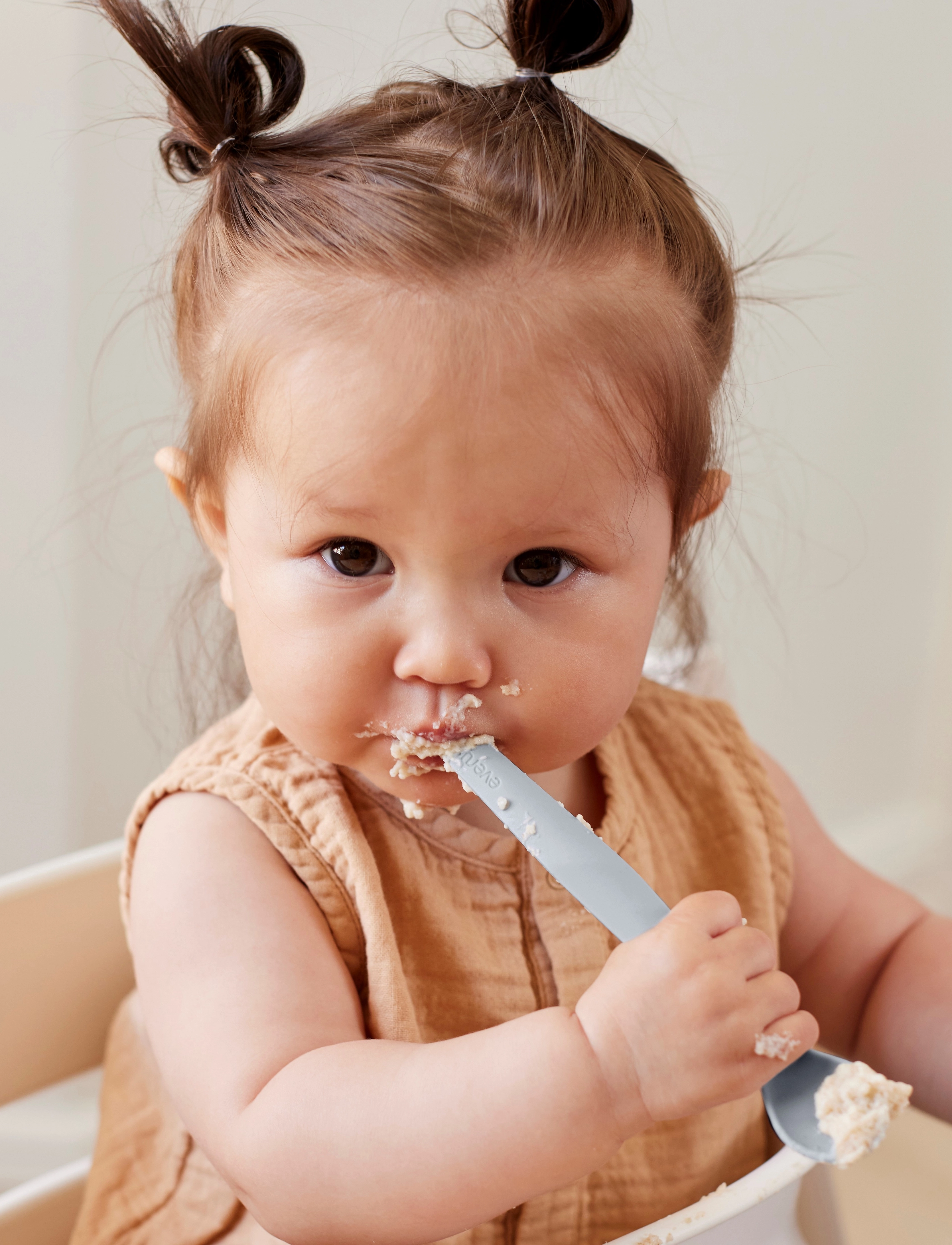 Everyday Baby - Silicone Baby Spoon Quiet Grey - Õhtusöögikomplektid - quiet grey - 3