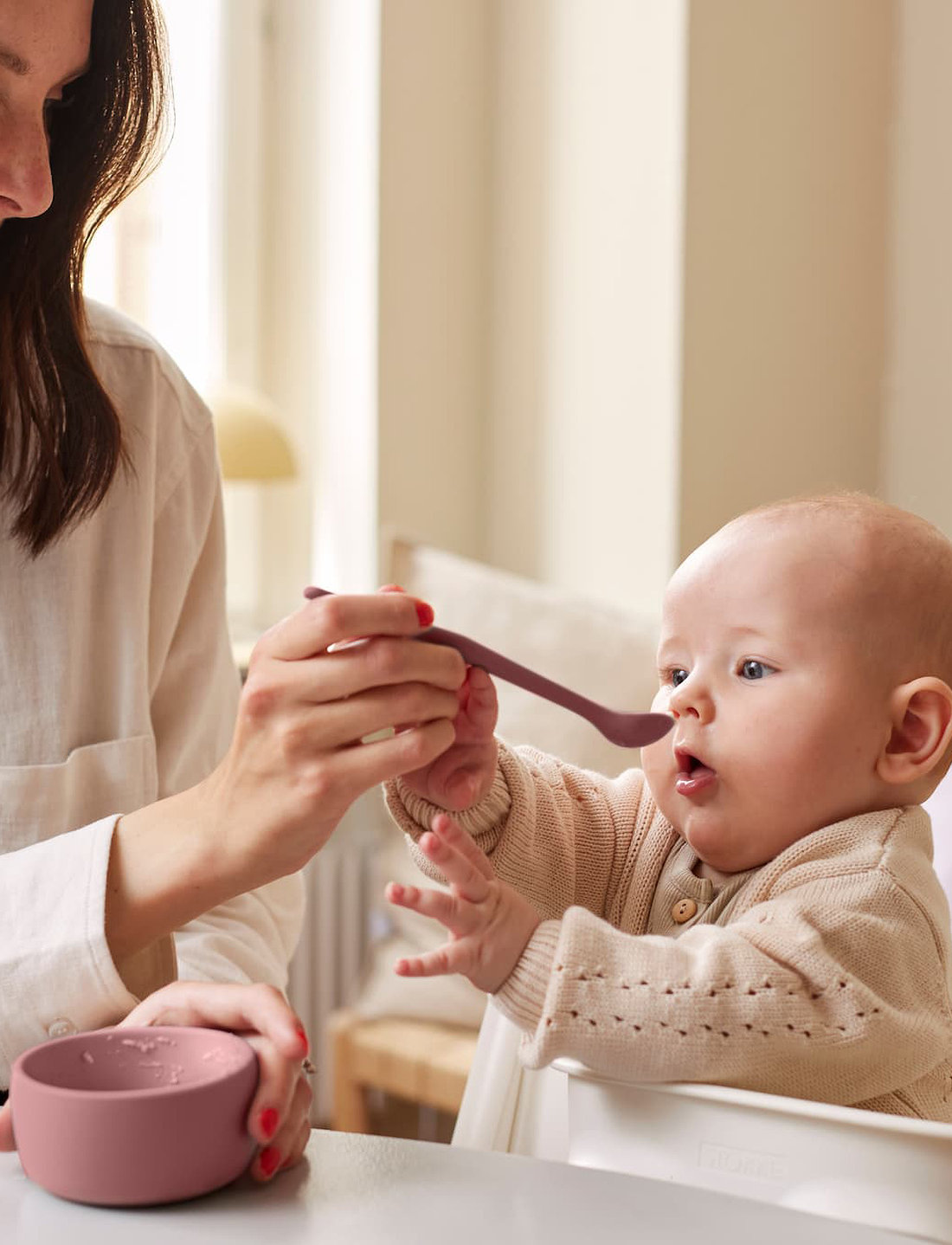 Everyday Baby Silicone Baby Spoon Nature Red Bestick Boozt