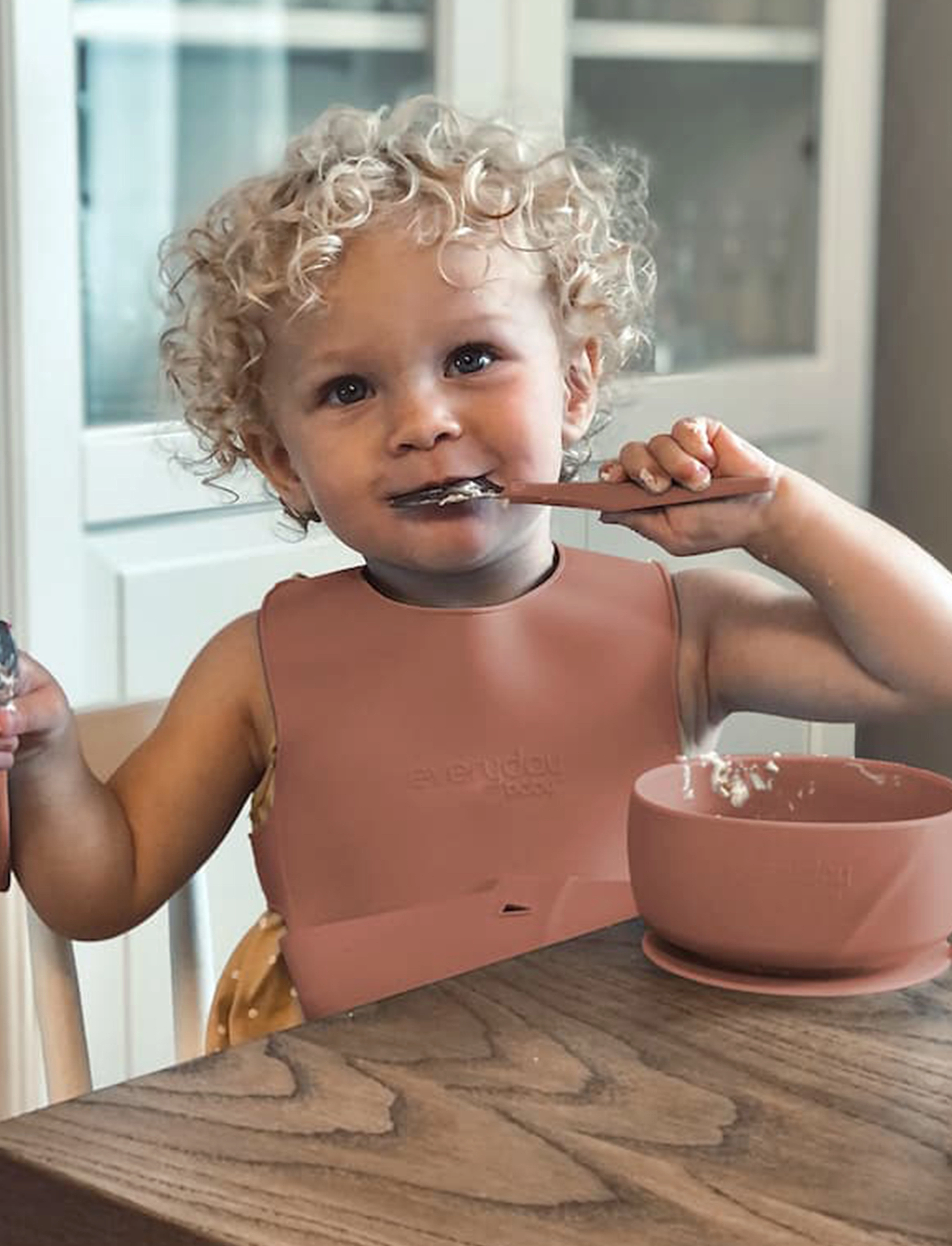 Everyday Baby - Silicone Suction Bowl Nature Red - serveringssæt - nature red - 3