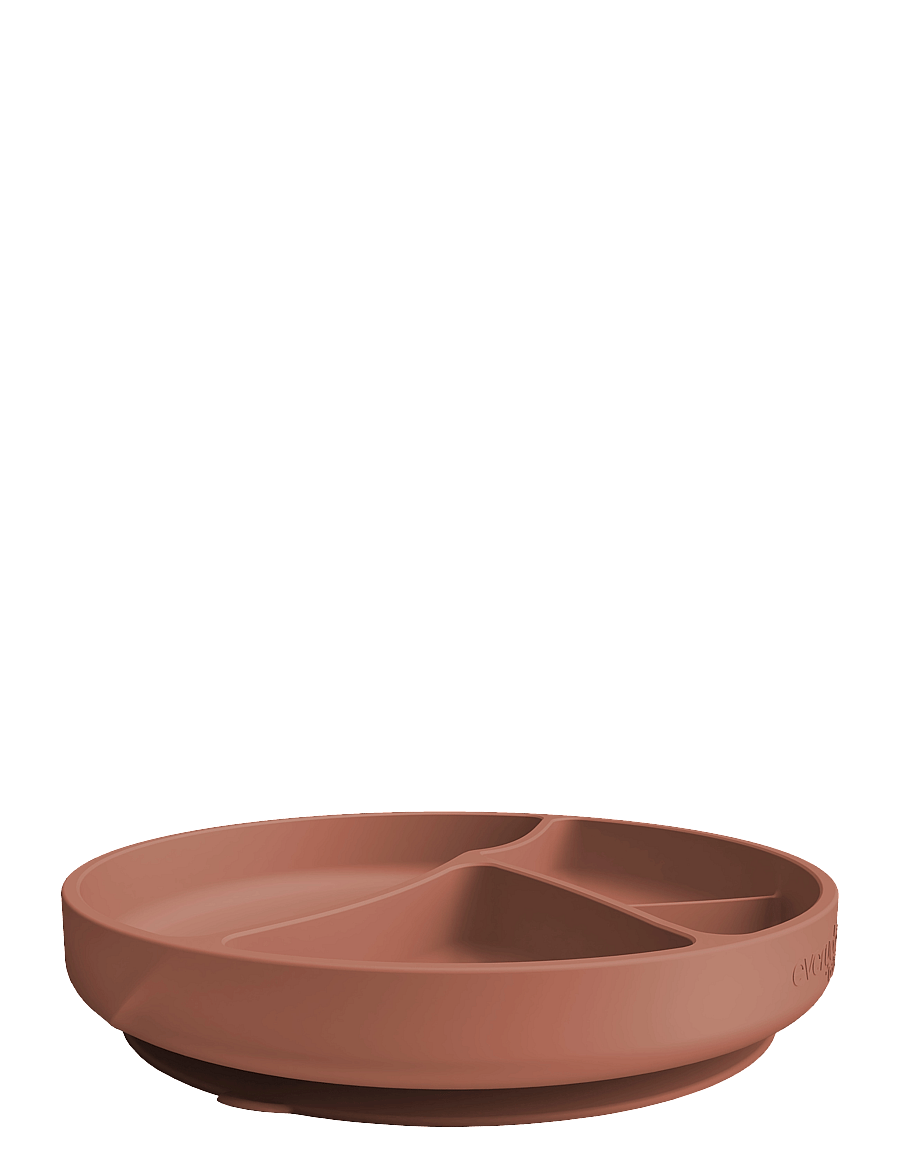 Everyday Baby - Silicone Suction Plate Nature Red - Õhtusöögikomplektid - nature red - 1