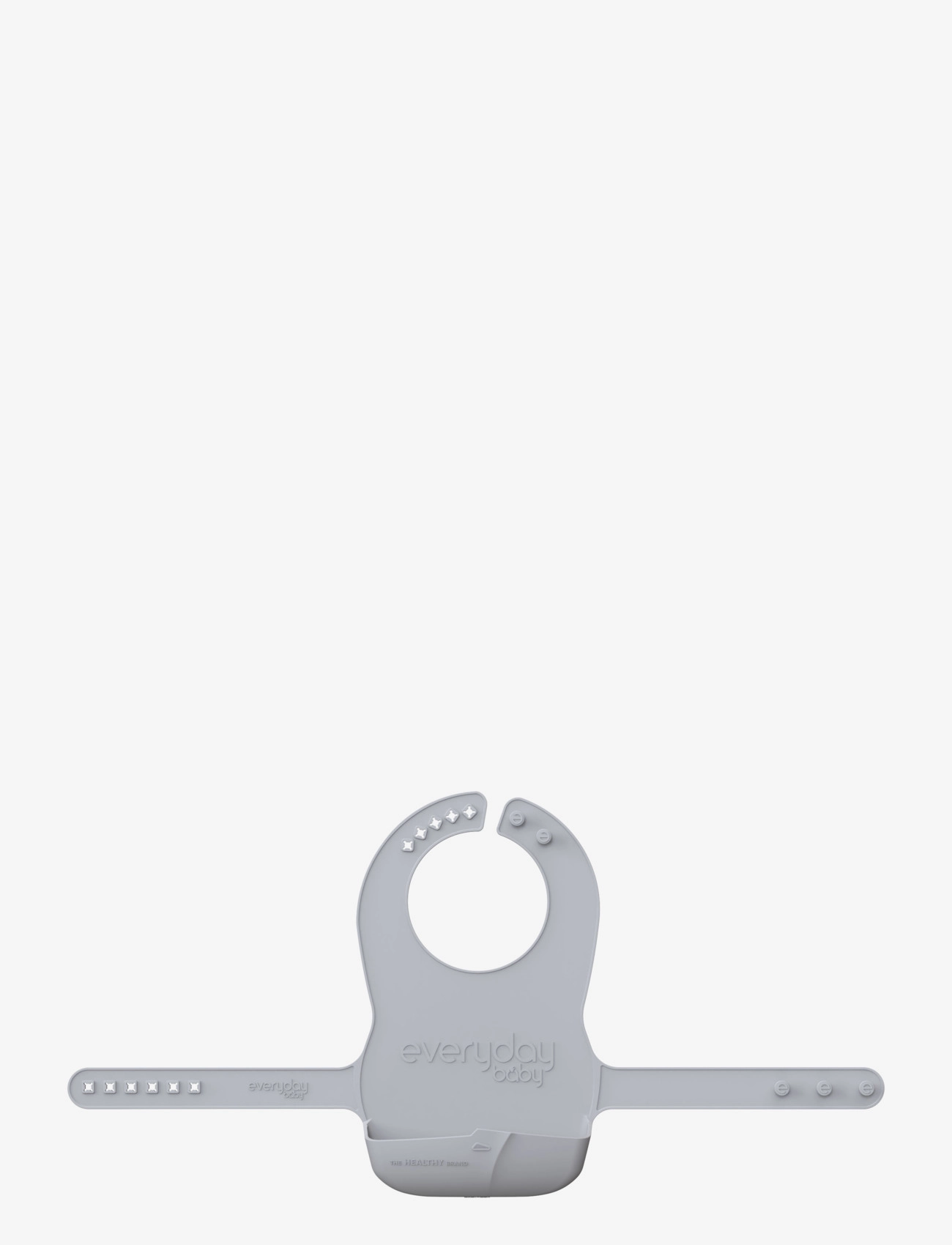 Everyday Baby Silicone Bib with belts Quiet Grey - Matdags - QUIET GREY / grey