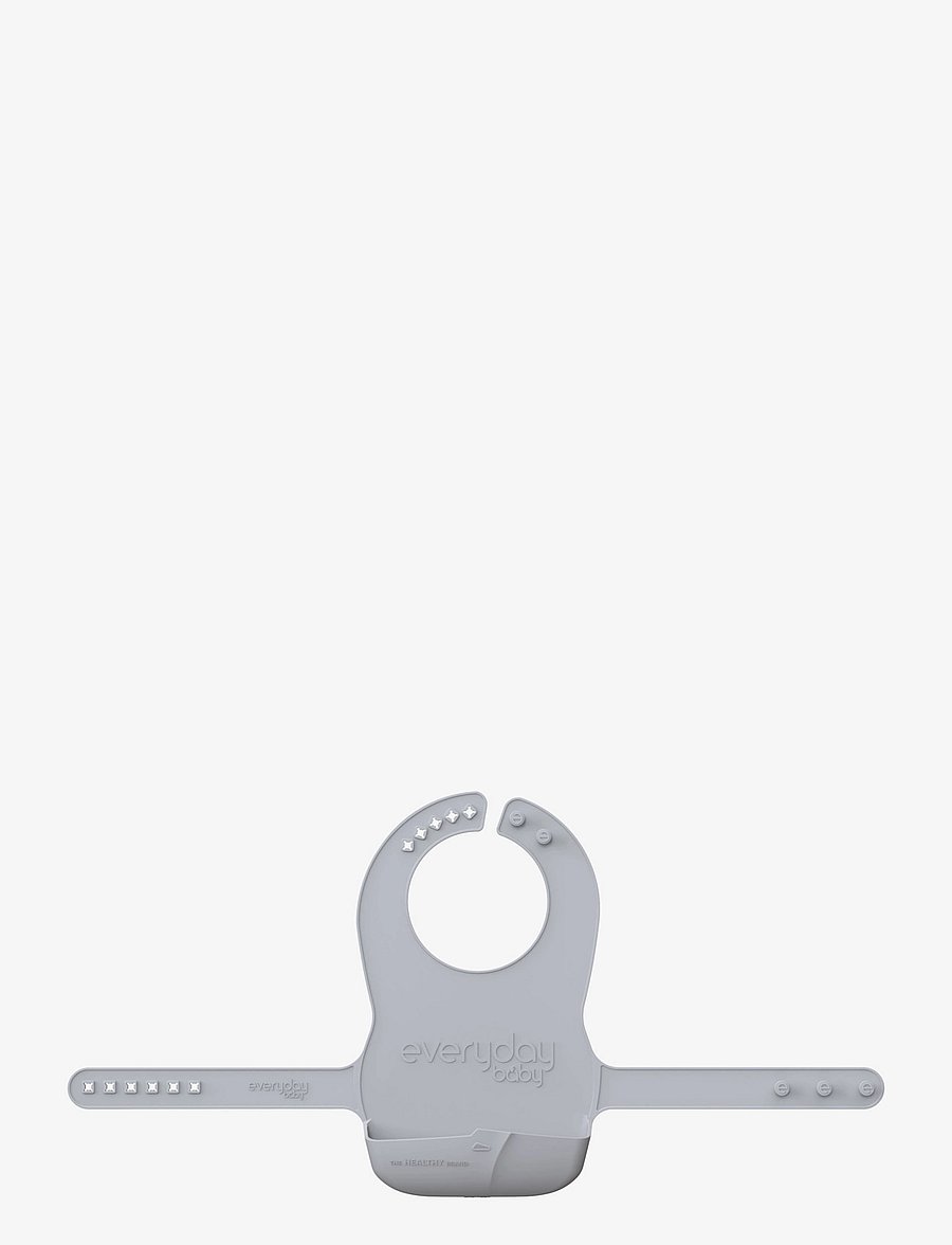 Everyday Baby - Silicone Bib with belts Quiet Grey - lätzchen - quiet grey - 1