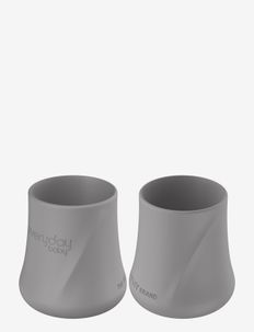 Silicone Baby Cup 2-Pack Quiet Grey, Everyday Baby