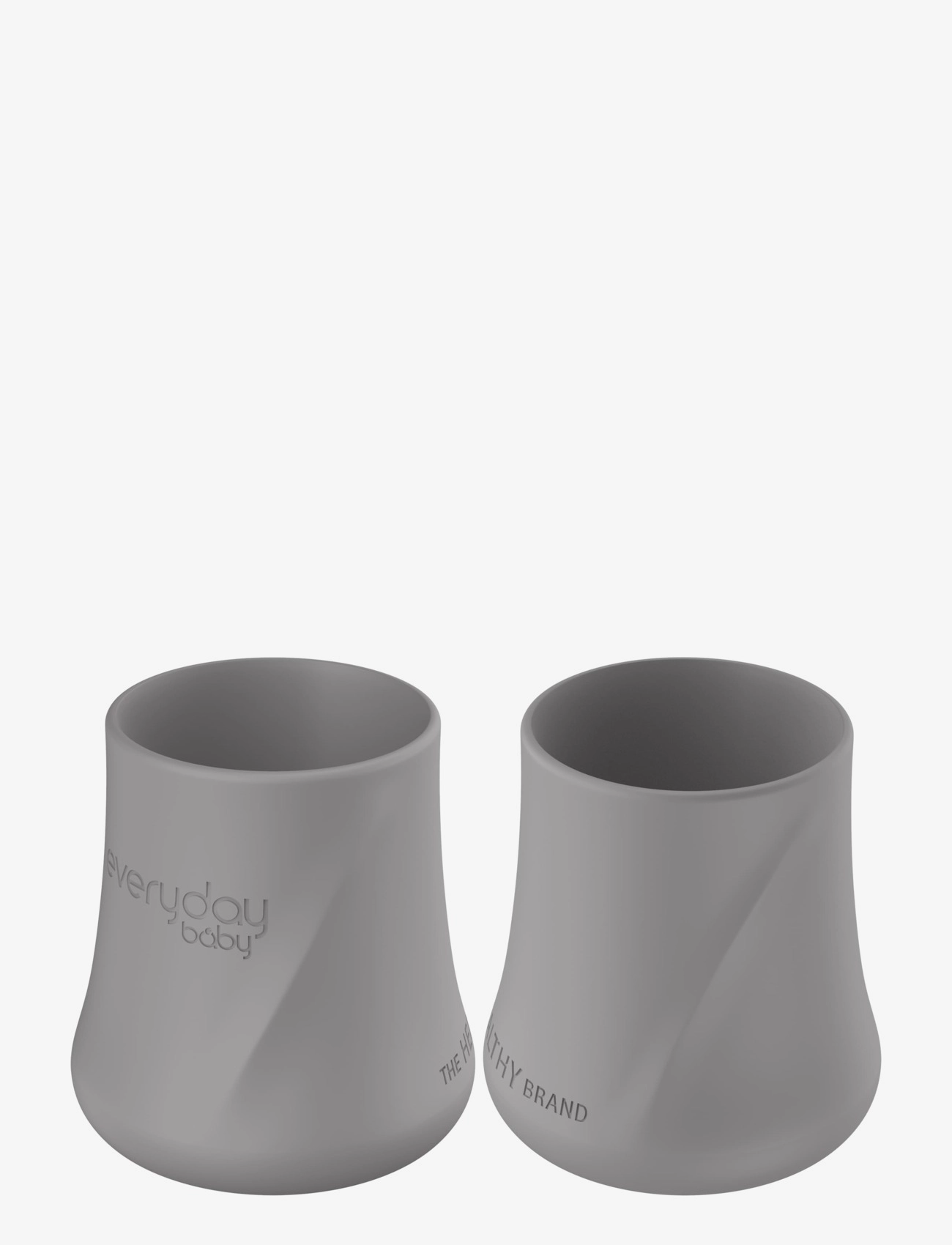 EVERYDAY BABY Silicone Baby Cup 2-Pack Quiet Grau Grau - One Size - Kinder