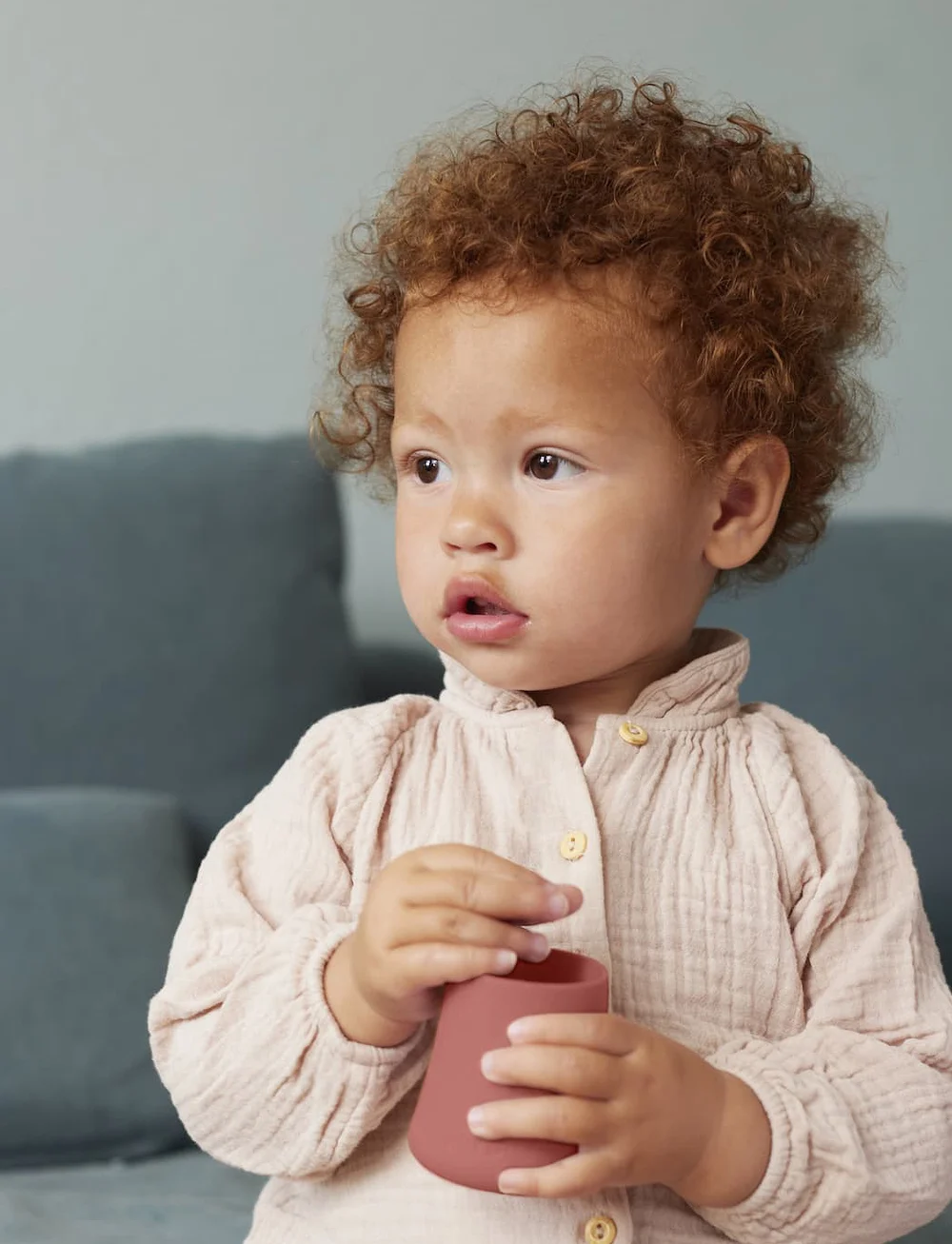 Everyday Baby - Silicone Baby Cup 2-Pack Nature Red - Õhtusöögikomplektid - nature red - 4