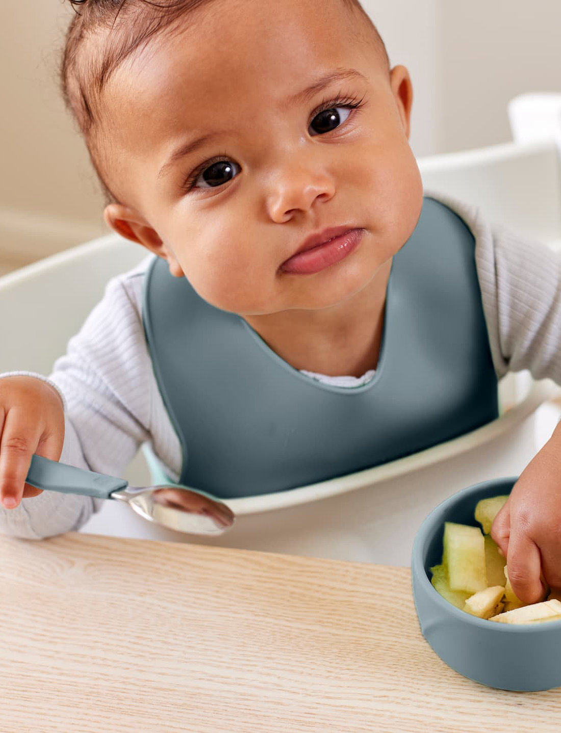 Everyday Baby Silicone Baby Bowl 2 pack Harmony Green Borden