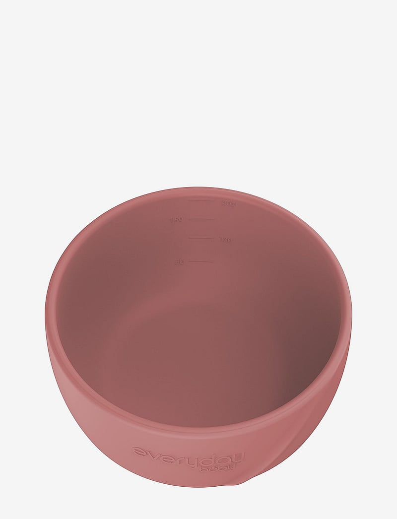 Everyday Baby - Silicone Baby Bowl 2-Pack Nature Red - Õhtusöögikomplektid - nature red - 2