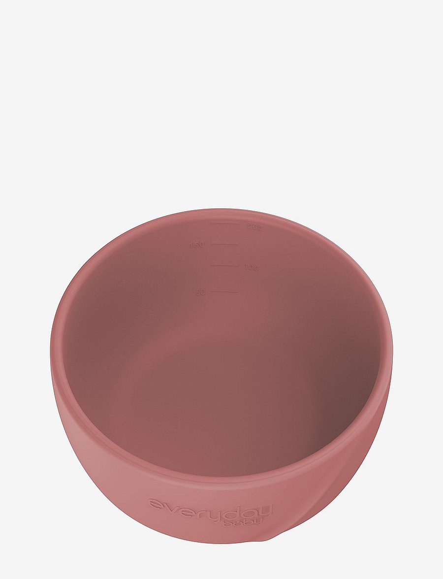 Everyday Baby - Silicone Baby Bowl 2-Pack Nature Red - Õhtusöögikomplektid - nature red - 2