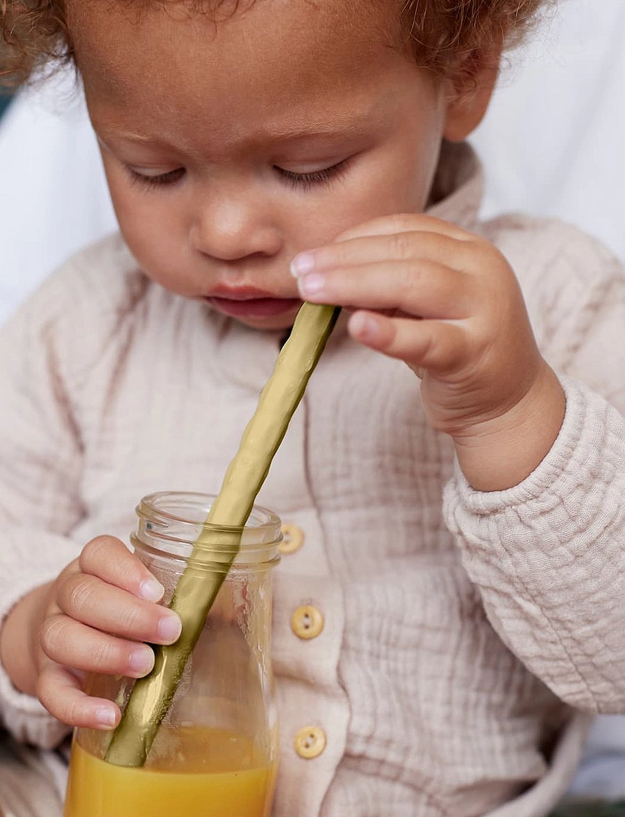 Everyday Baby - Silicone Straw 6-pack QG/LL/SY - quiet grey/light lavender/soft yellow - 3