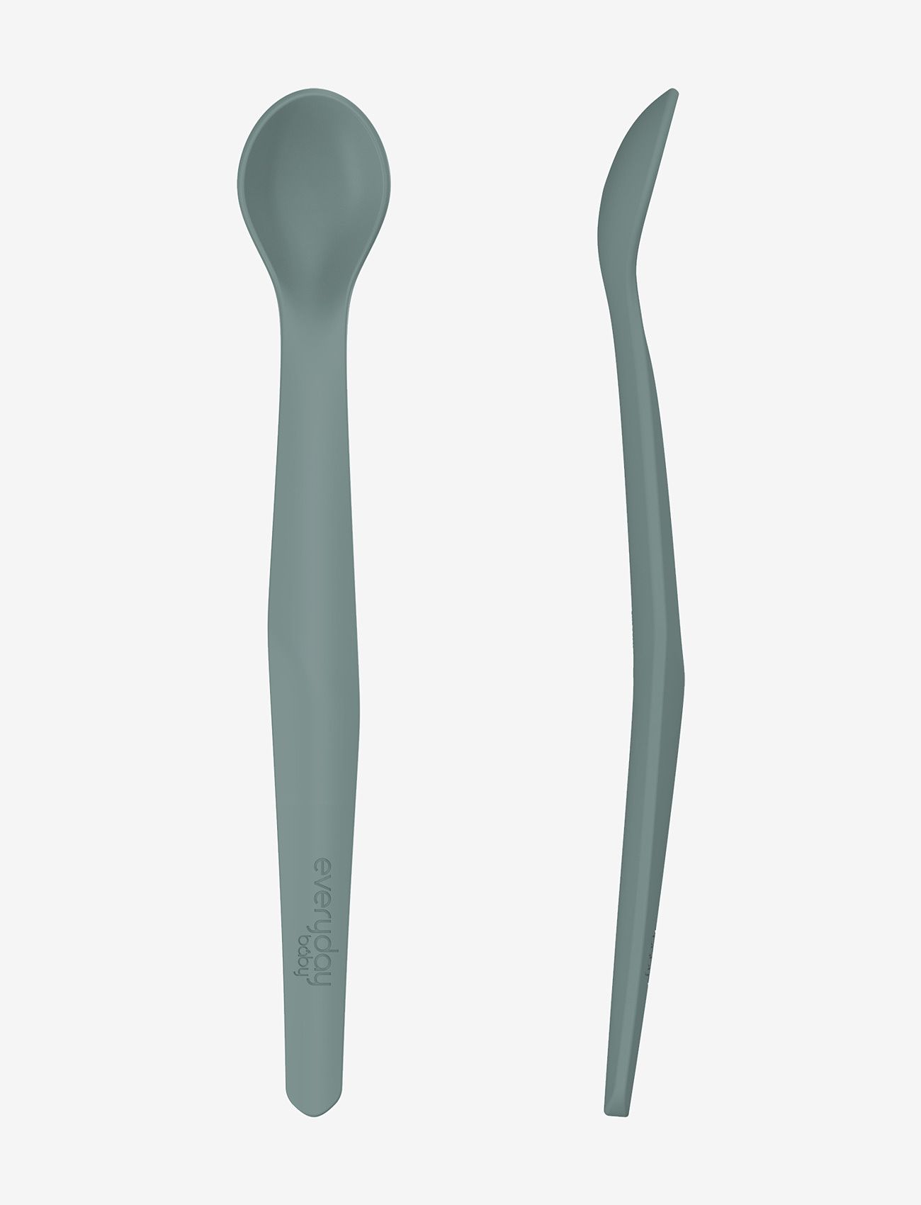 Everyday Baby - Silicone Baby Spoon Harmony Green - serveringssæt - harmony green - 1