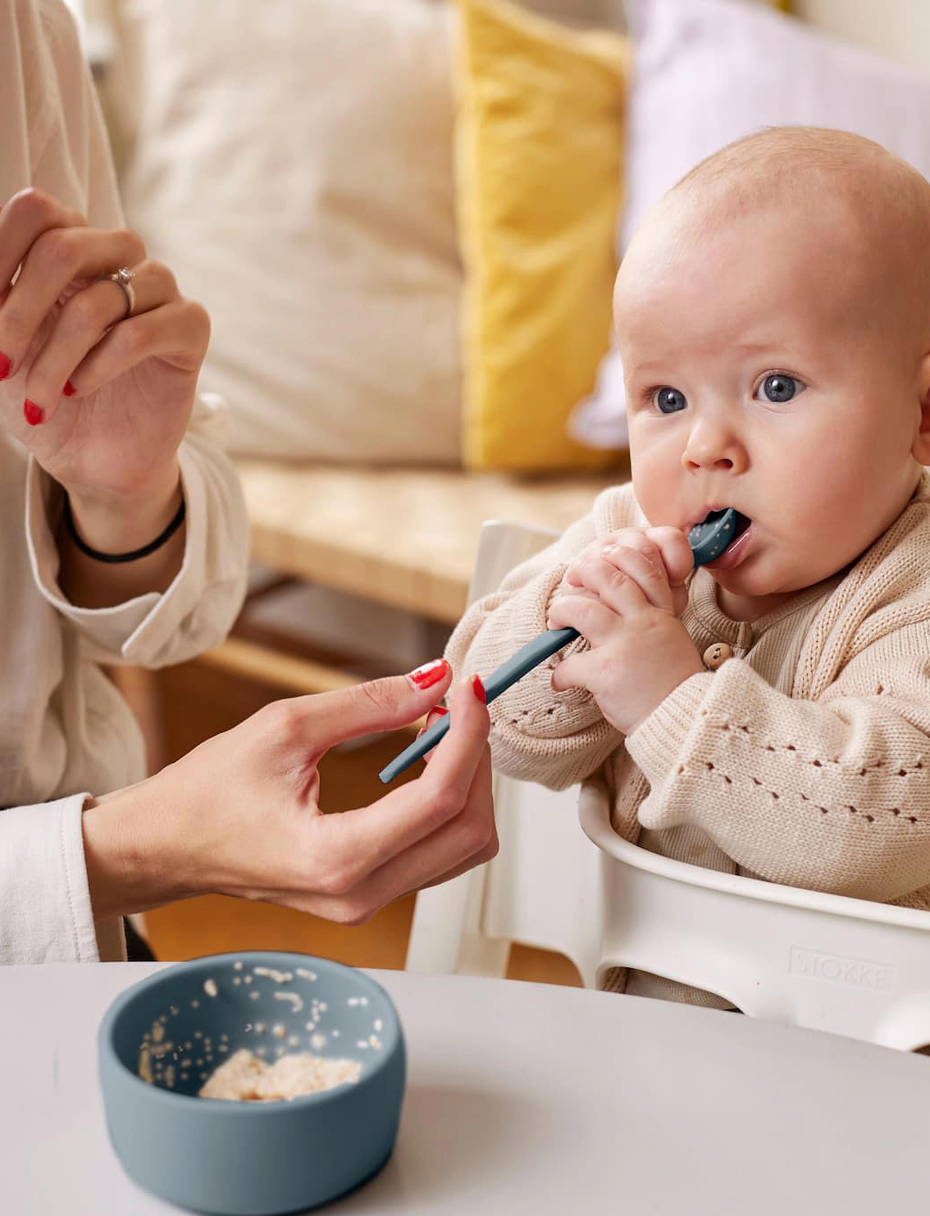 Everyday Baby - Silicone Baby Spoon Harmony Green - vaisselle - harmony green - 4