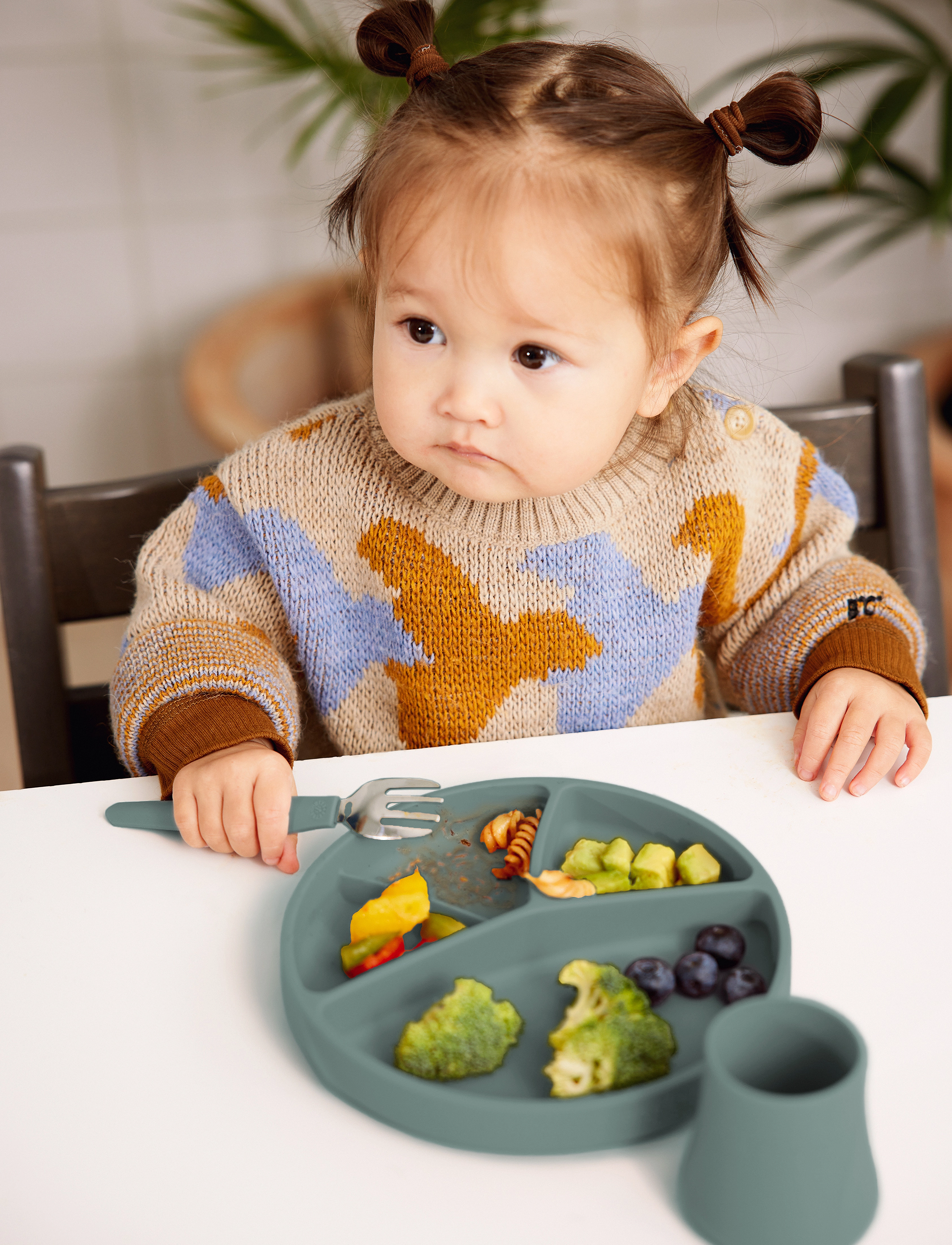 Everyday Baby - Silicone Suction Plate Harmony Green - essgeschirr - harmony green - 4