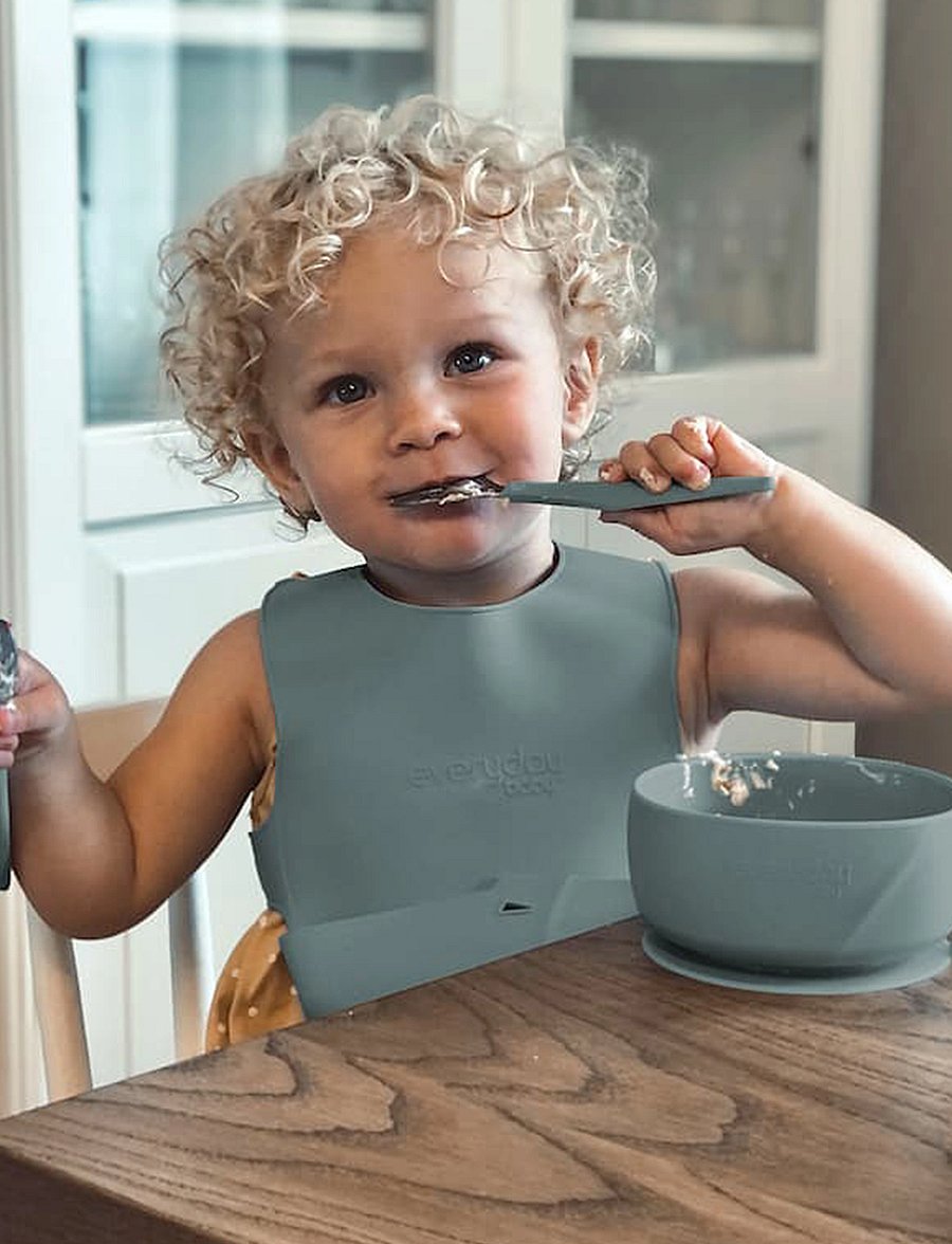 Everyday Baby - Silicone Bib with belts Harmony Green - lätzchen - harmony green - 3