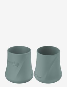 Silicone Baby Cup 2-Pack Harmony Green, Everyday Baby