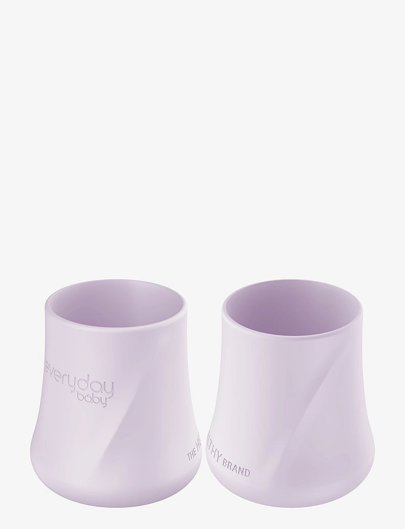 Everyday Baby - Silicone Baby Cup 2-Pack Light Lavender - Õhtusöögikomplektid - light lavender - 1
