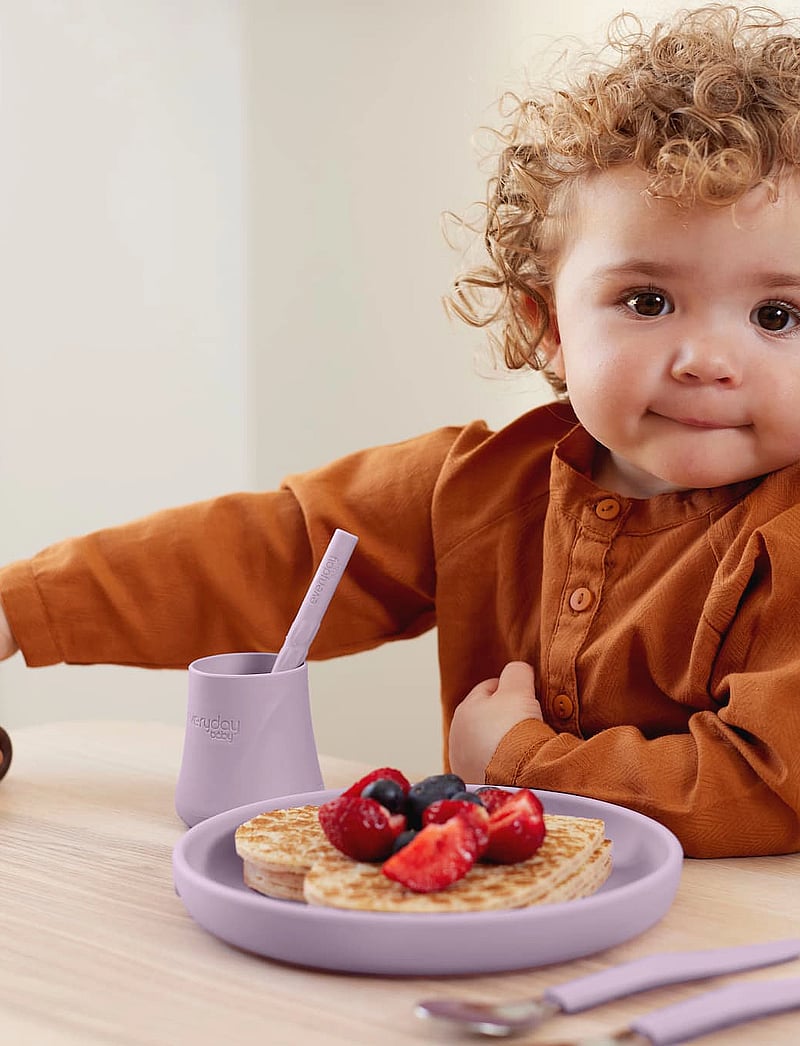Everyday Baby - Silicone Baby Cup 2-Pack Light Lavender - Õhtusöögikomplektid - light lavender - 3